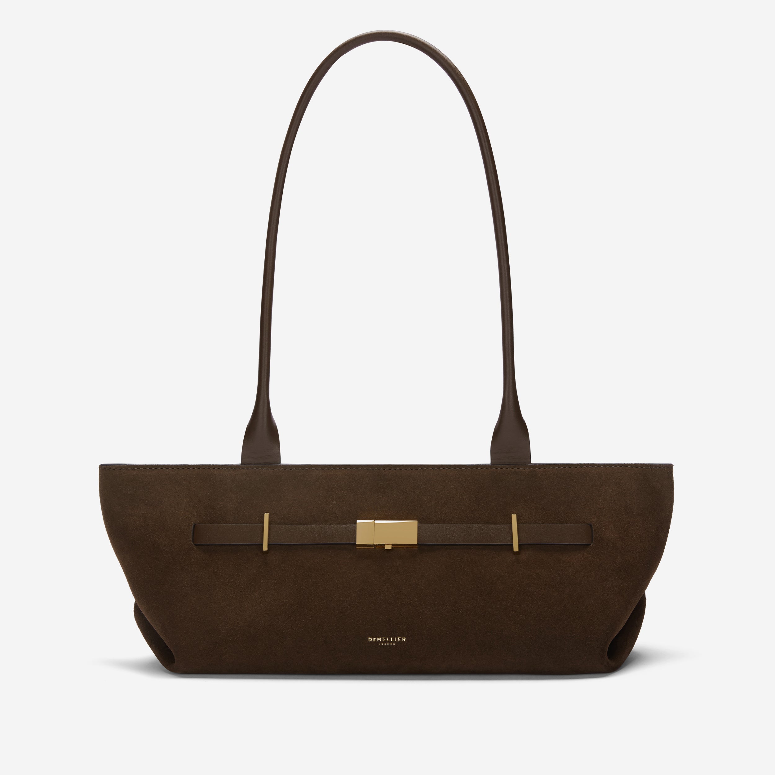 DeMellier The New York tan small grain ecru stitching