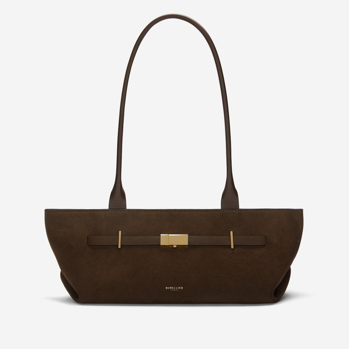 DeMellier The New York tan small grain ecru stitching