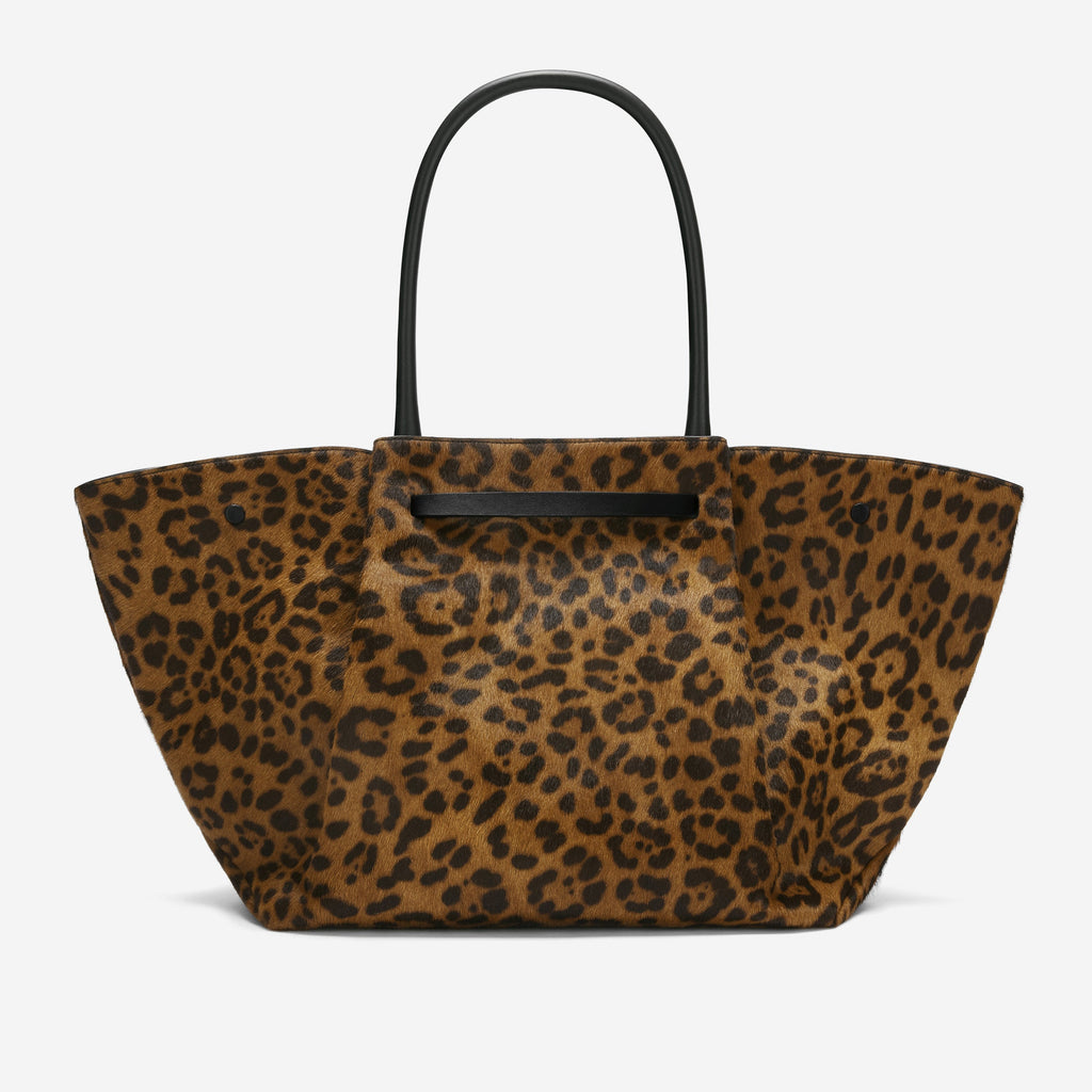 DeMellier The New York leopard-effect calf hair & black smooth
