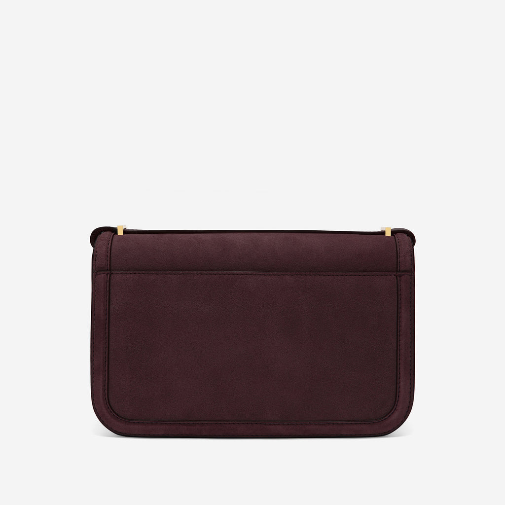 DeMellier The Paris Crossbody burgundy suede