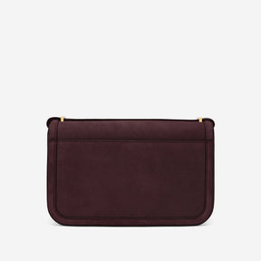 DeMellier The Paris Crossbody burgundy suede