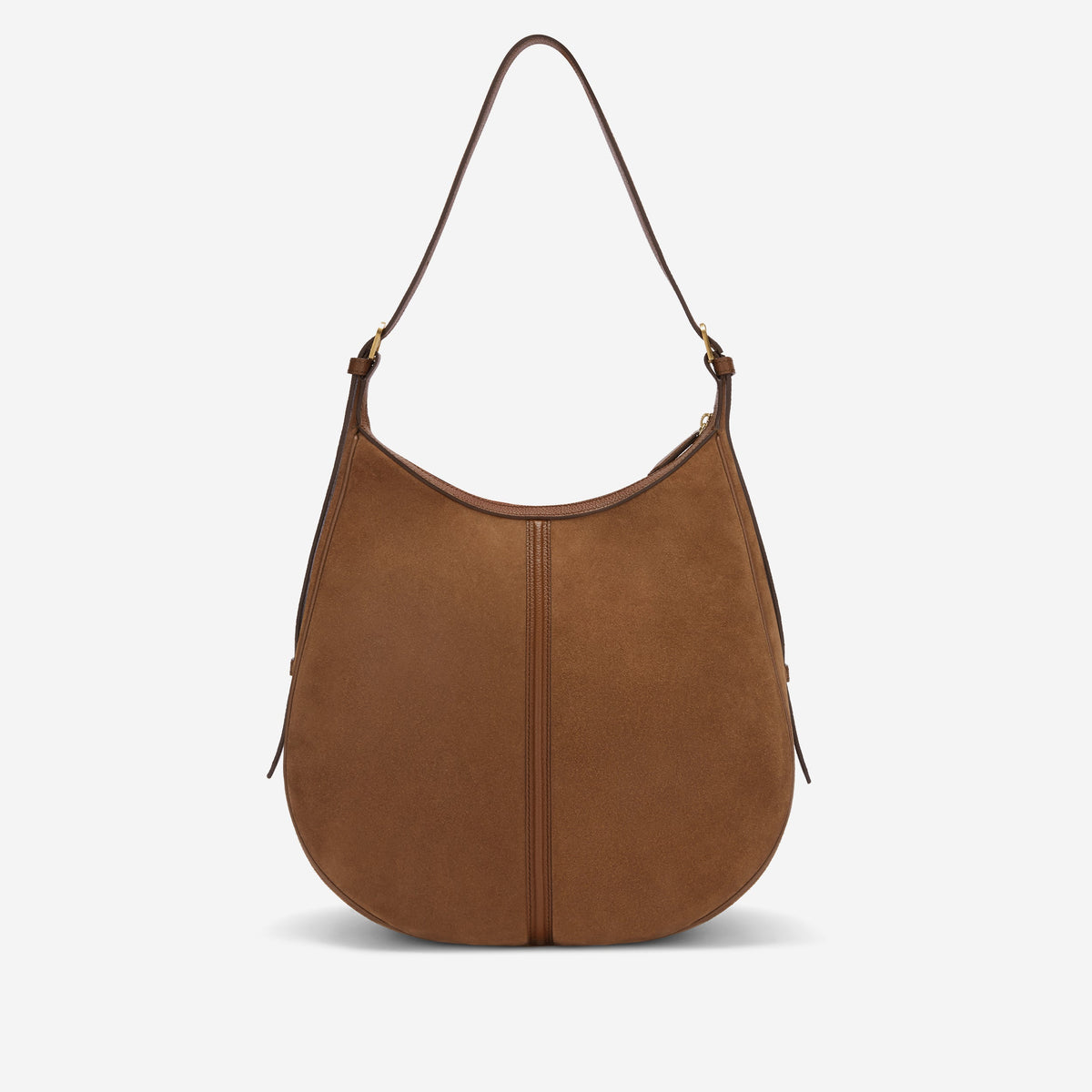 DeMellier The Siena Hobo deep tan suede & deep tan small grain