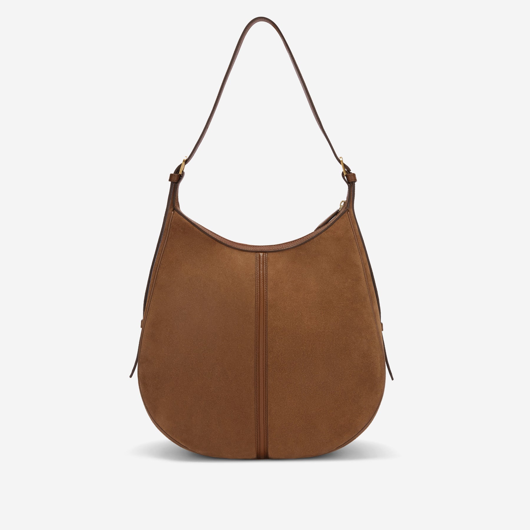 DeMellier The Siena Hobo deep tan suede & deep tan small grain