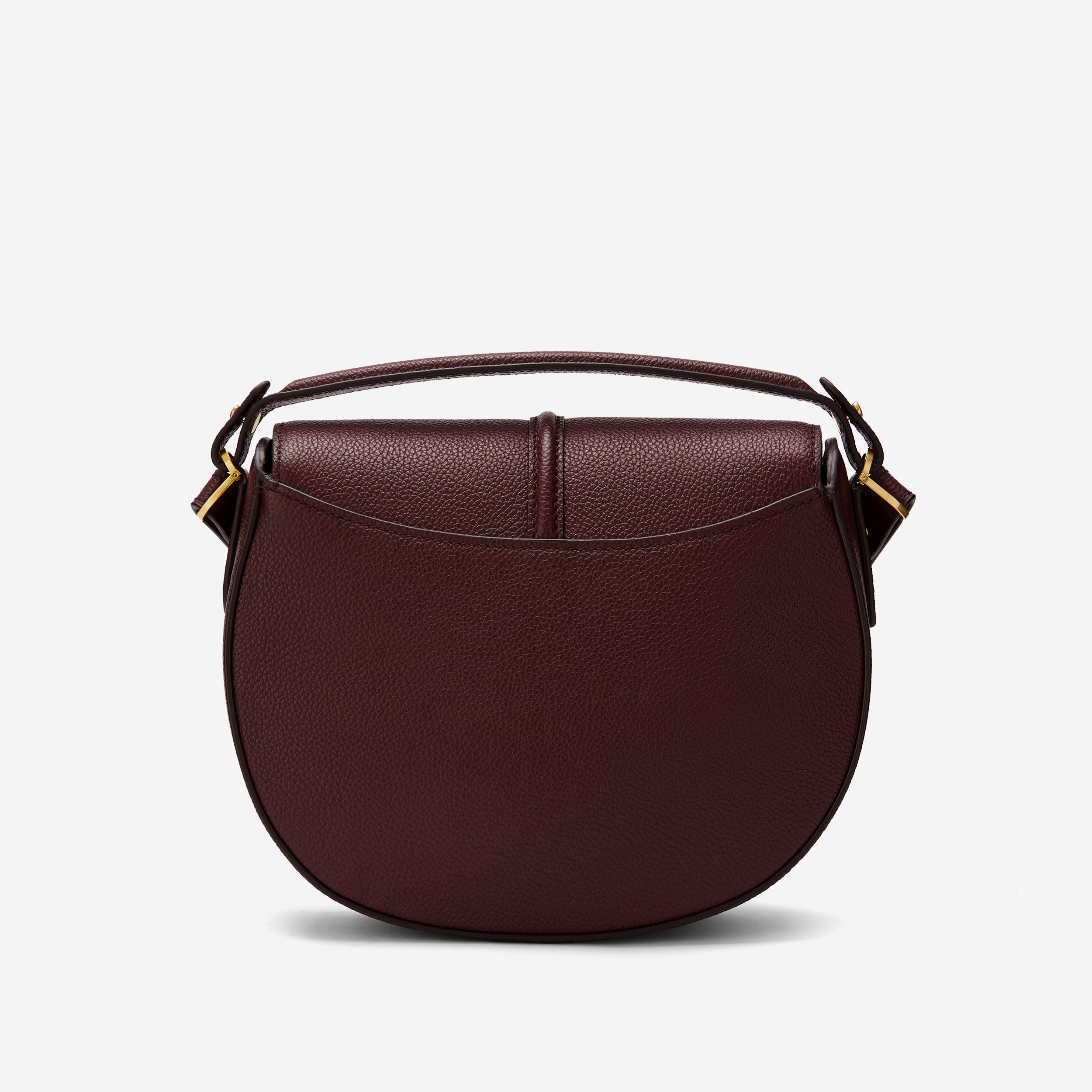 DeMellier The Siena Saddle burgundy small grain