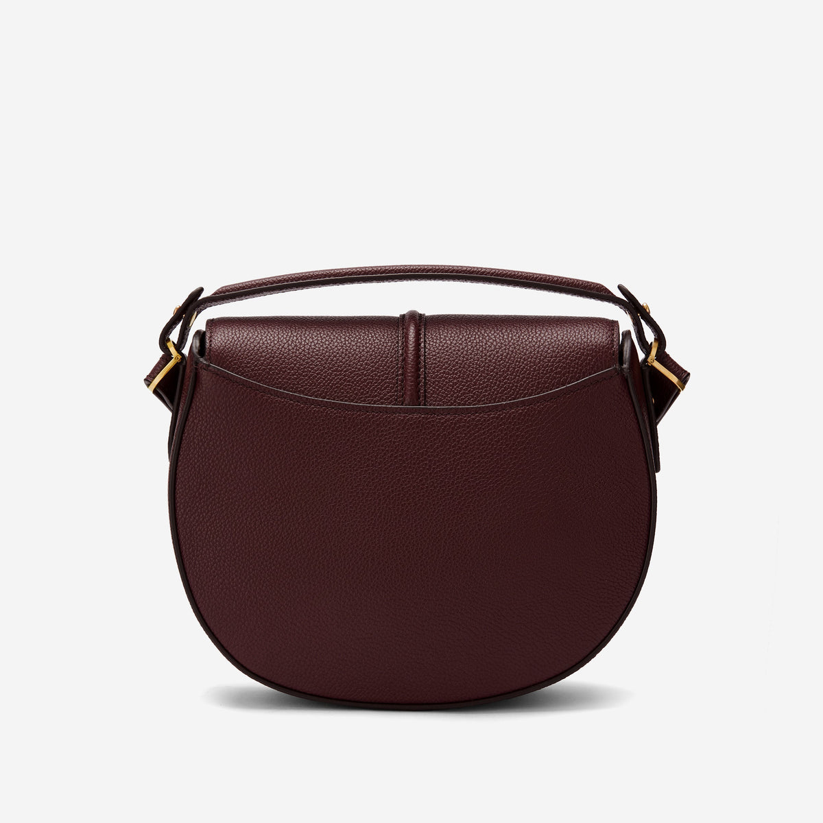 DeMellier The Siena Saddle burgundy small grain