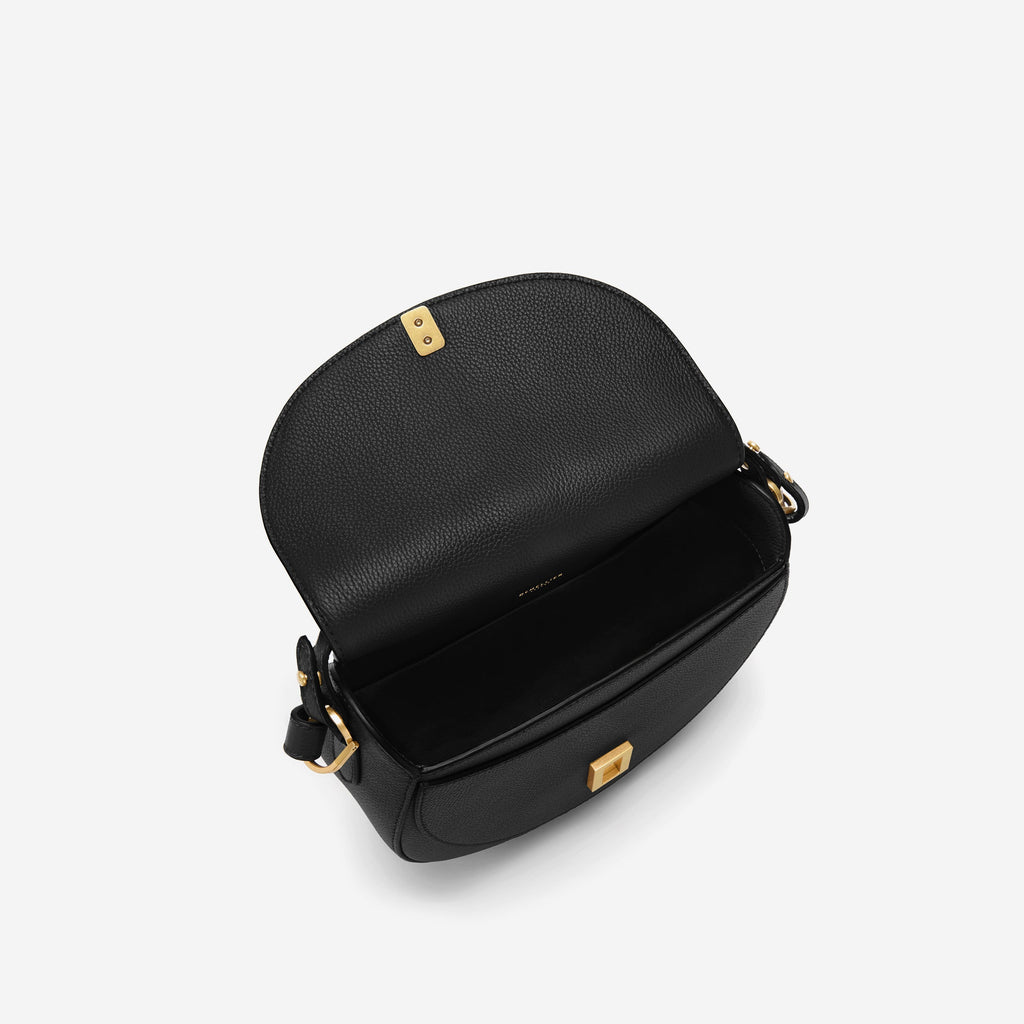 DeMellier The Siena Saddle black small grain