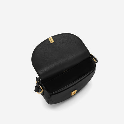 DeMellier The Siena Saddle black small grain