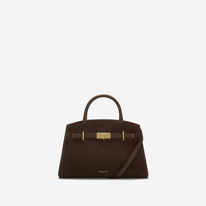 DeMellier The Small Hudson mocha suede & mocha smooth