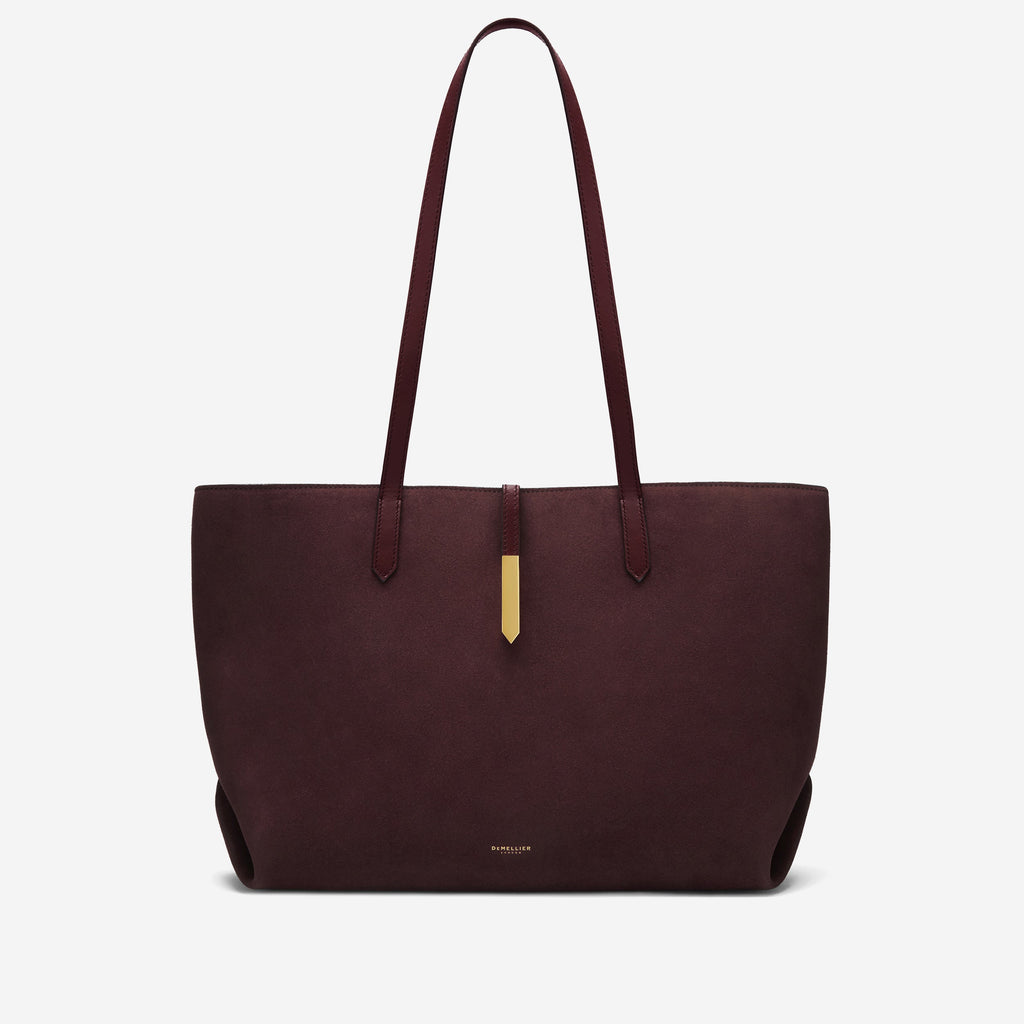 DeMellier The Tokyo Tote burgundy suede & burgundy smooth