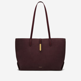 DeMellier The Tokyo Tote burgundy suede & burgundy smooth