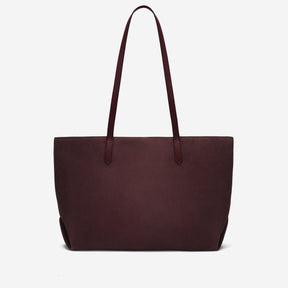 DeMellier The Tokyo Tote burgundy suede & burgundy smooth