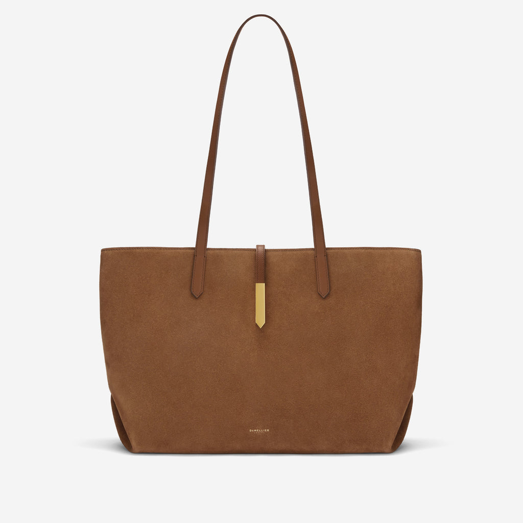 DeMellier The Tokyo Tote deep tan suede & deep tan smooth