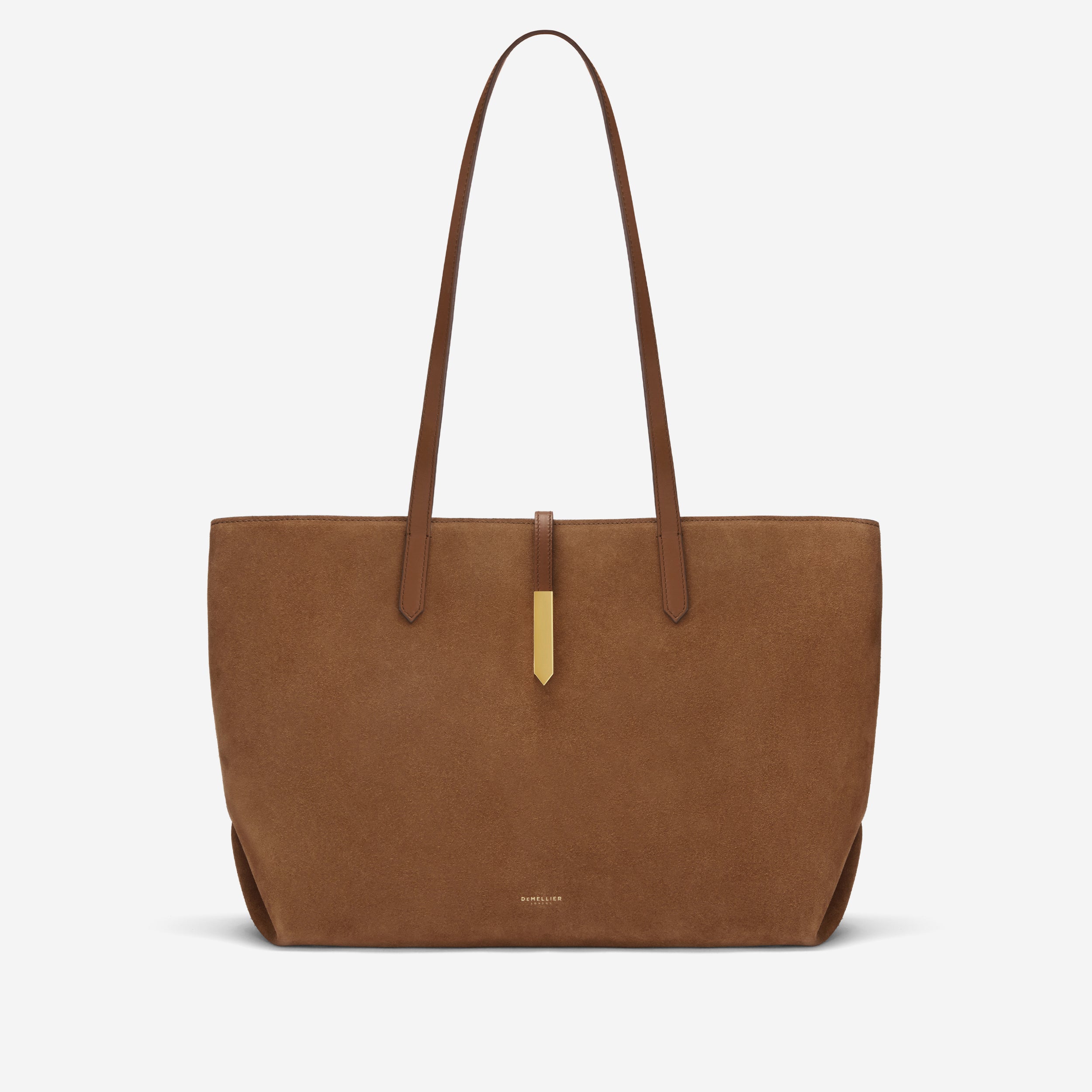 DeMellier The Tokyo Tote deep tan suede & deep tan smooth