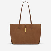 DeMellier The Tokyo Tote deep tan suede & deep tan smooth