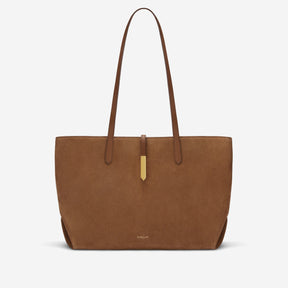 DeMellier The Tokyo Tote deep tan suede & deep tan smooth