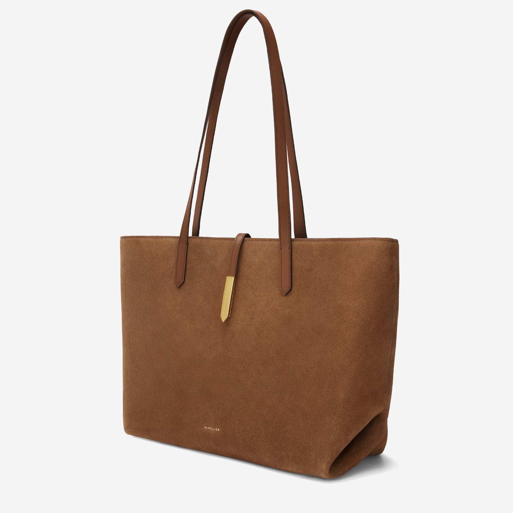 DeMellier The Tokyo Tote deep tan suede & deep tan smooth