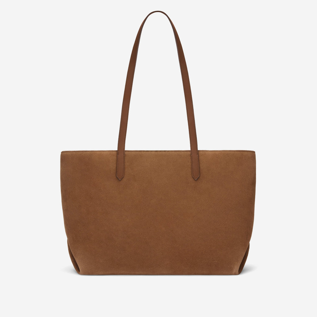 DeMellier The Tokyo Tote deep tan suede & deep tan smooth