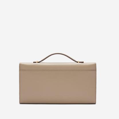DeMellier The Vancouver Clutch dark sand smooth