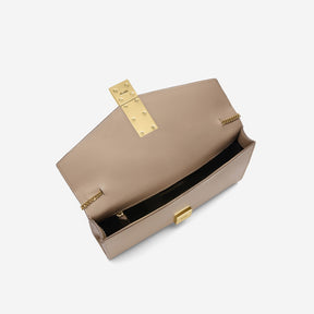 DeMellier The Vancouver Clutch dark sand smooth