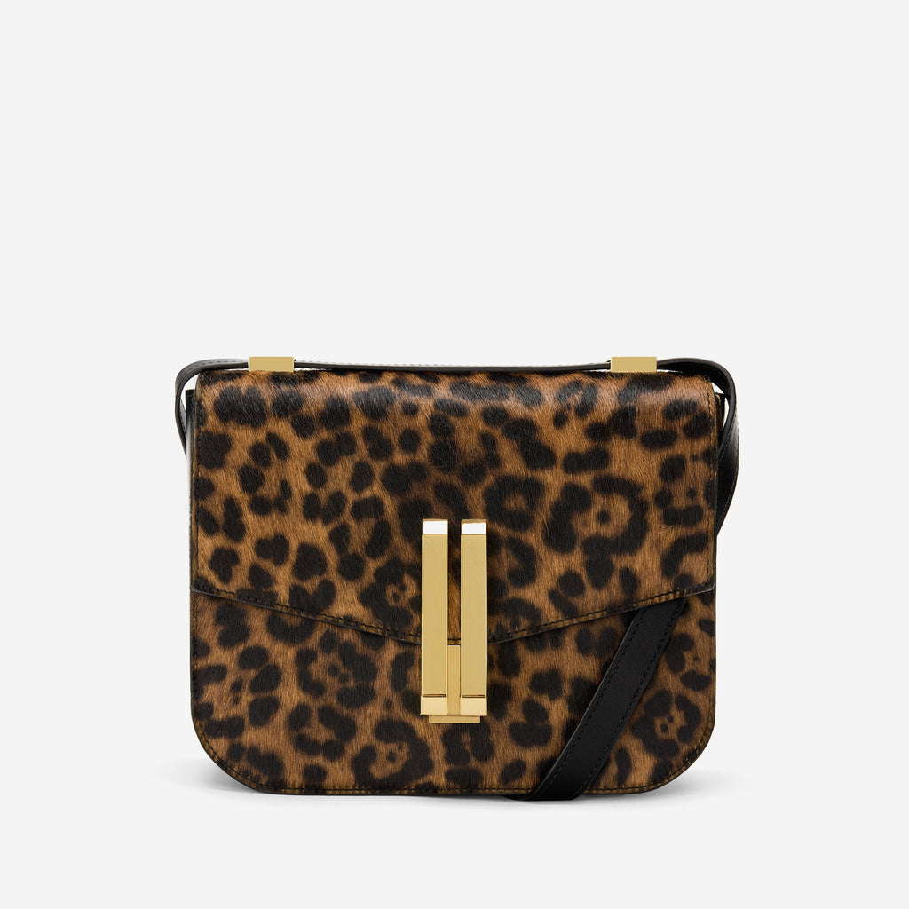 DeMellier The Vancouver leopard-effect calf hair & black smooth