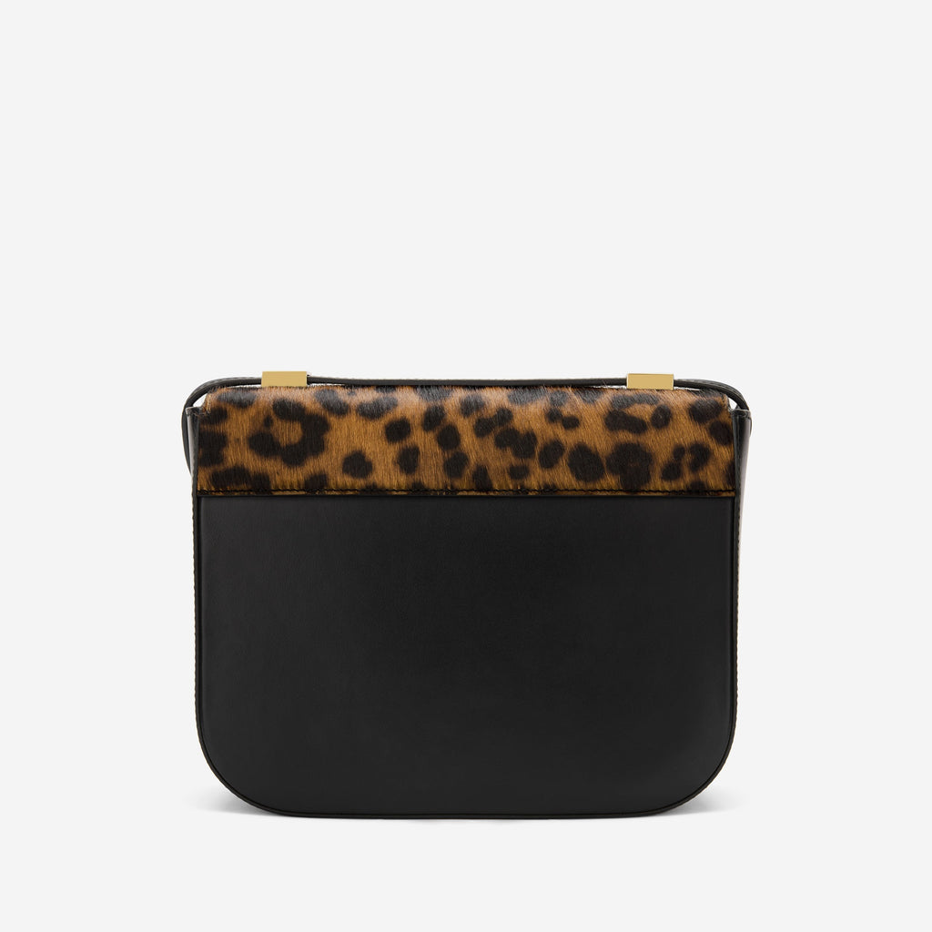 DeMellier The Vancouver leopard-effect calf hair & black smooth