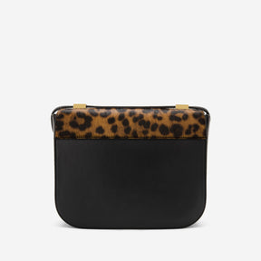 DeMellier The Vancouver leopard-effect calf hair & black smooth