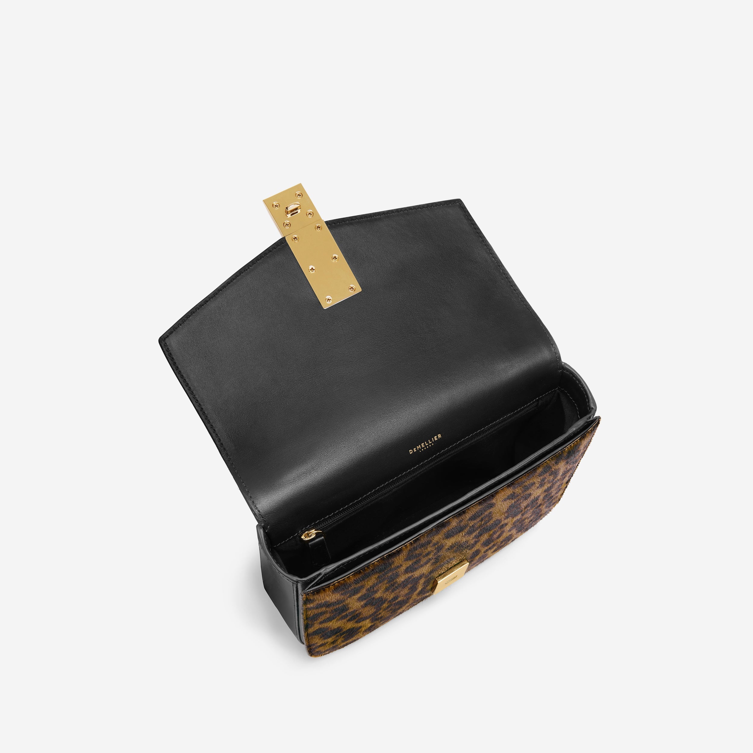 DeMellier The Vancouver leopard-effect calf hair & black smooth