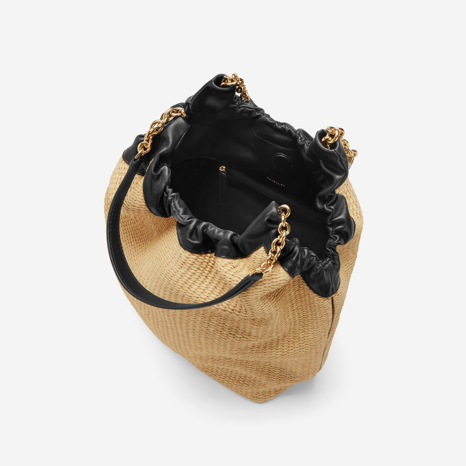 DeMellier The Miami warm raffia black smooth