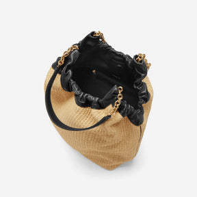 DeMellier The Miami warm raffia black smooth