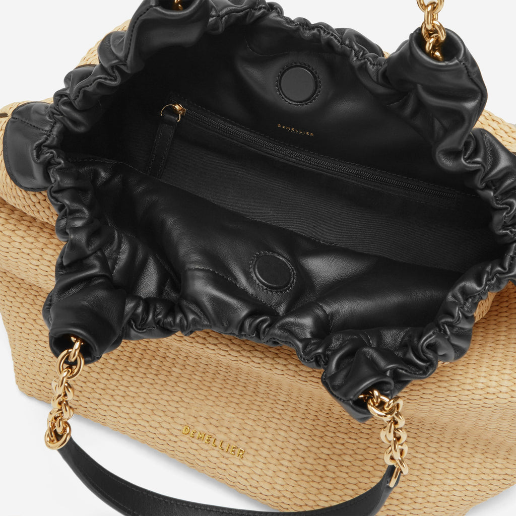 DeMellier The Miami warm raffia black smooth