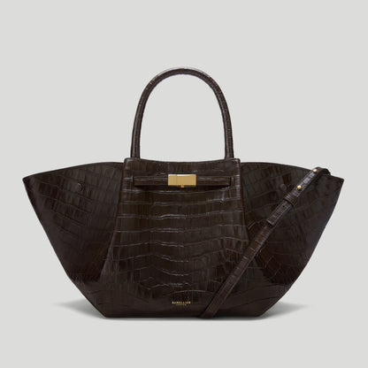 The Midi New York - Dark Chocolate Croc-Effect