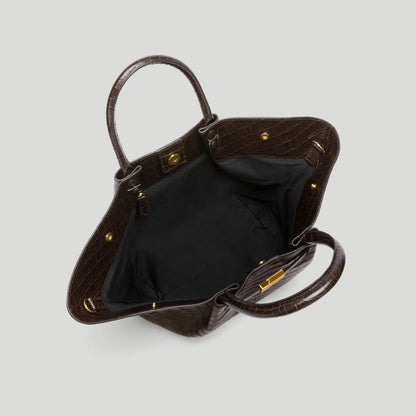 The Midi New York - Dark Chocolate Croc-Effect