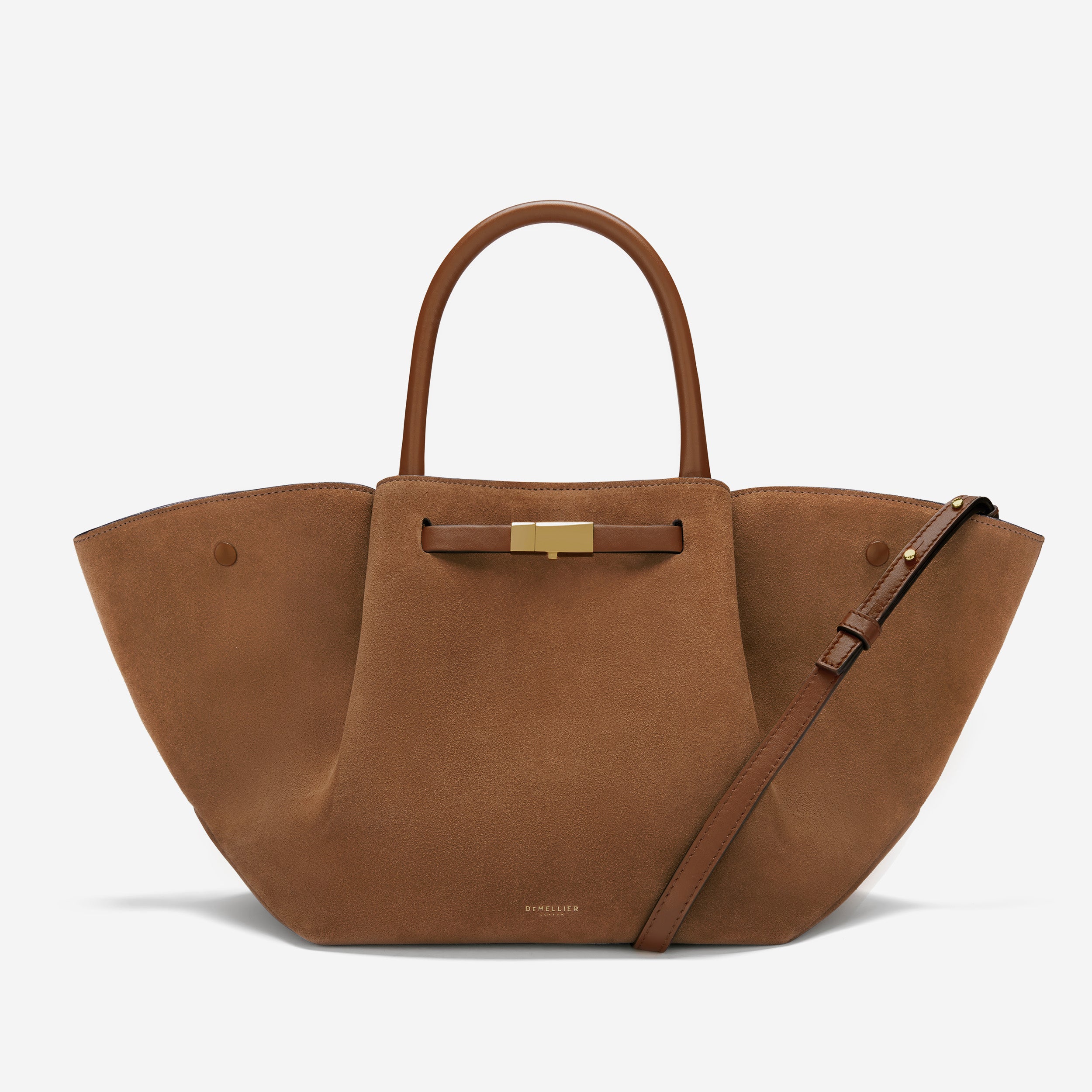 DeMellier The Midi New York deep tan suede & tan smooth