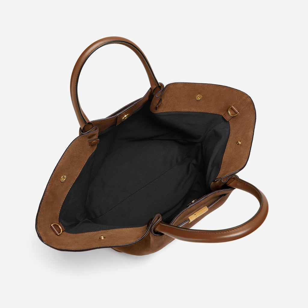 DeMellier The Midi New York deep tan suede & tan smooth