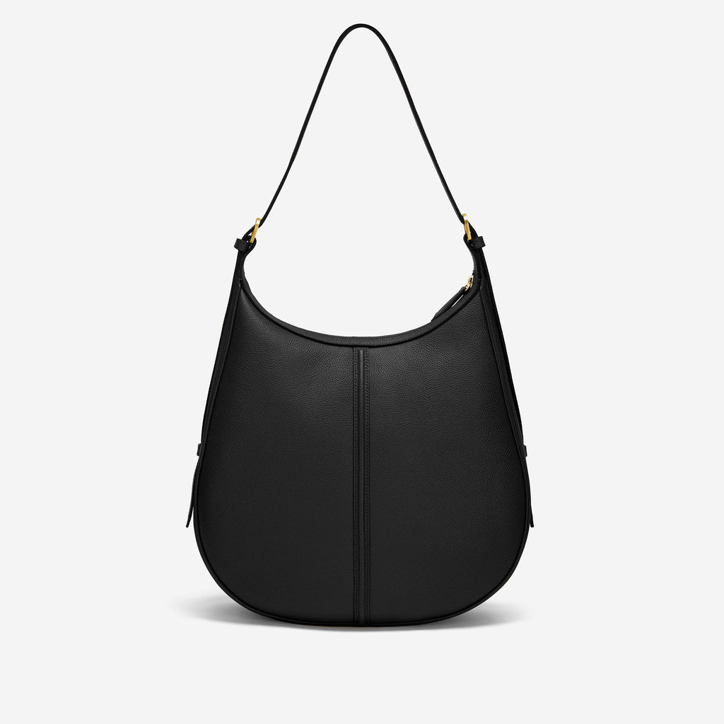 DeMellier The Siena Hobo black small grain