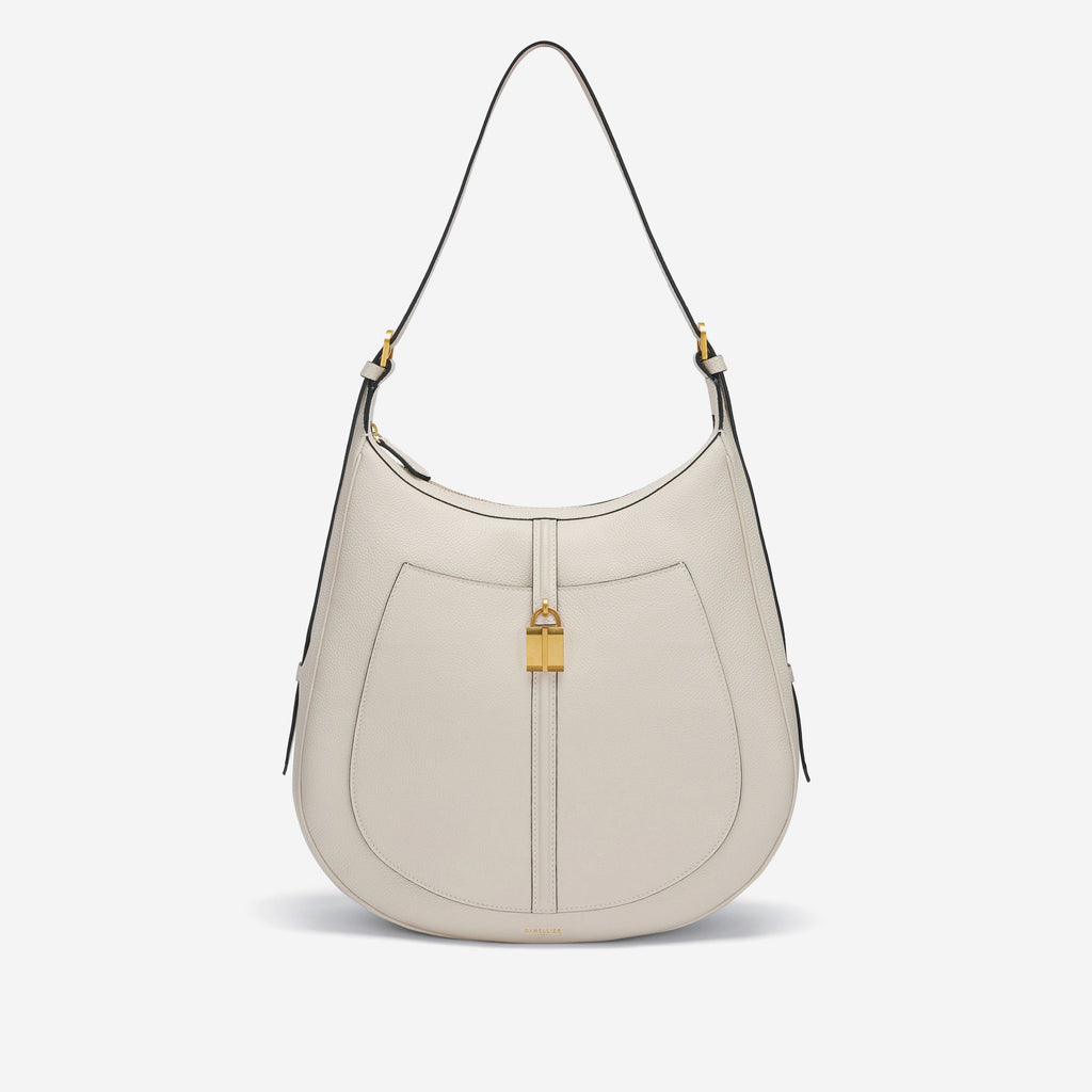 DeMellier The Siena Hobo off-white small grain