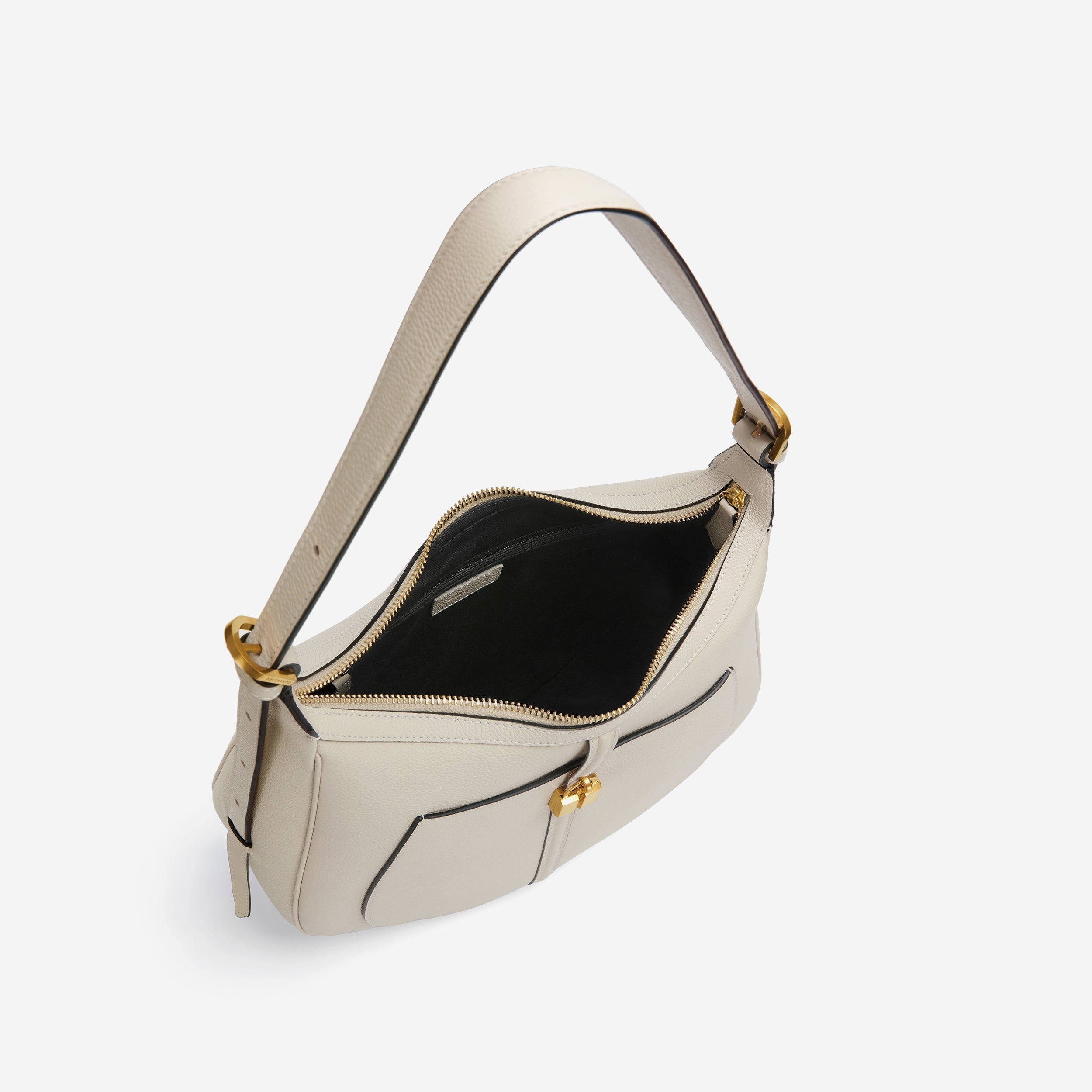 DeMellier The Siena Hobo off-white small grain