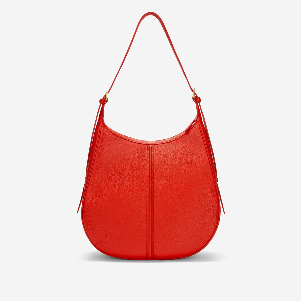 DeMellier The Siena Hobo poppy red small grain