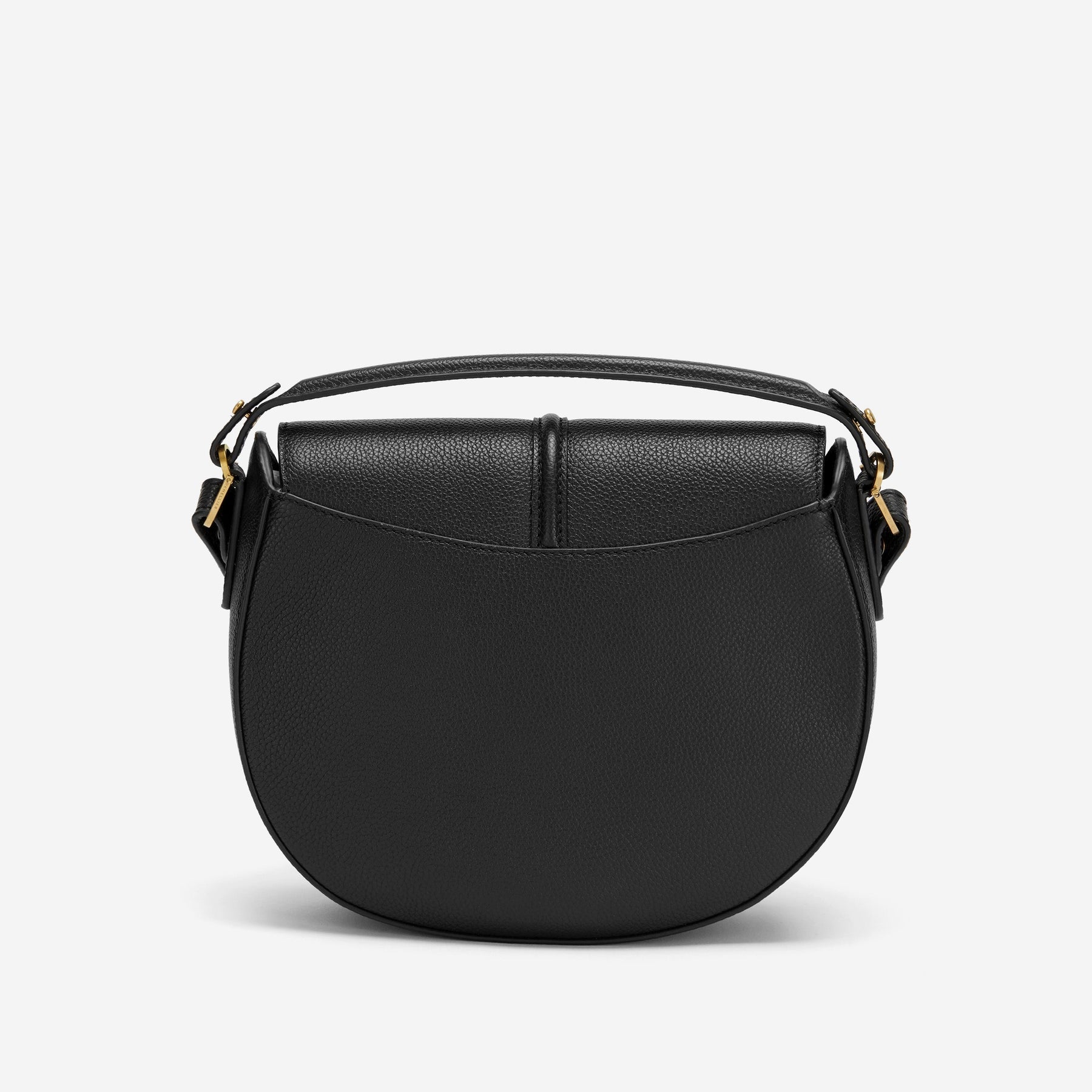 DeMellier The Siena Saddle salt & pepper canvas black small grain