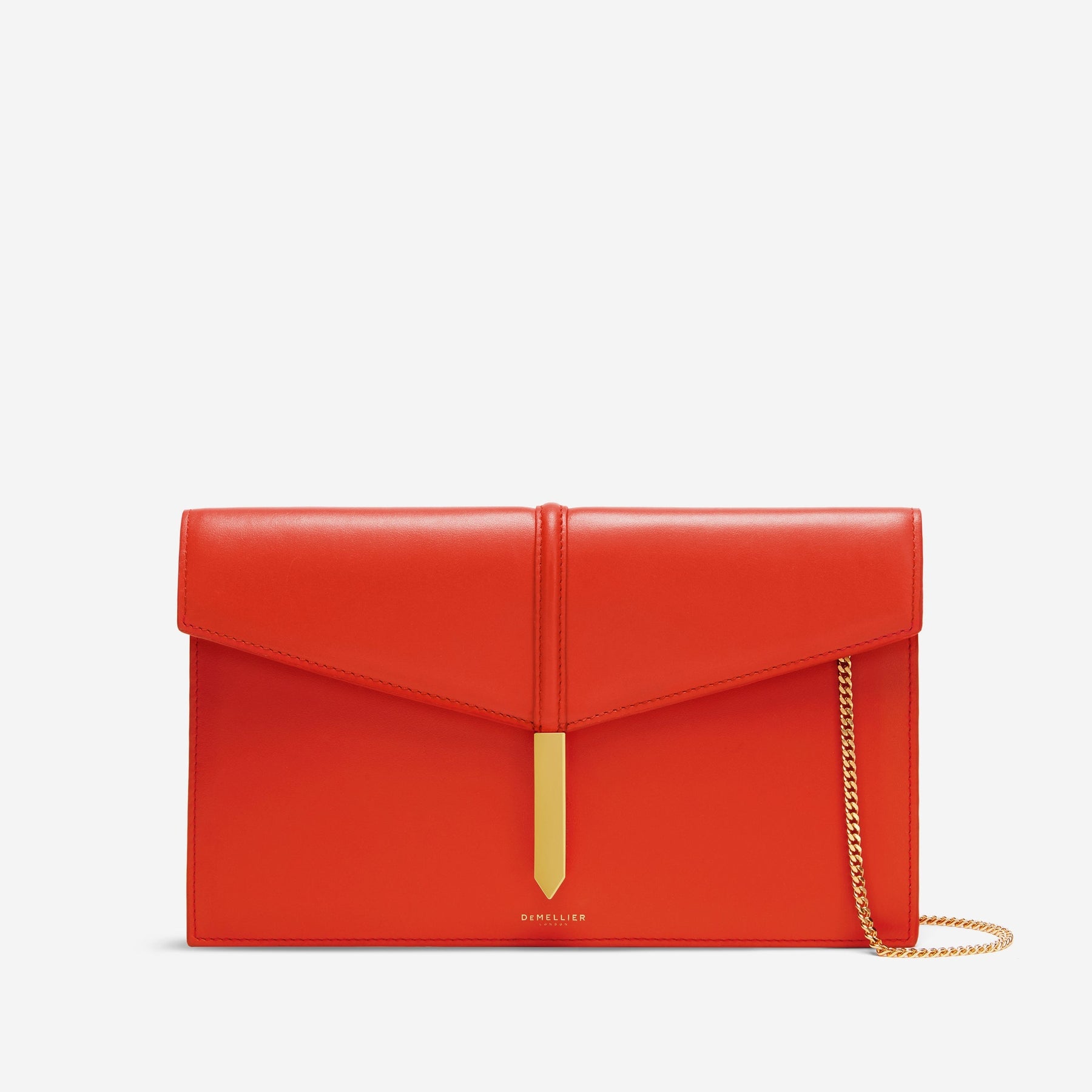 DeMellier The Tokyo Clutch poppy red smooth