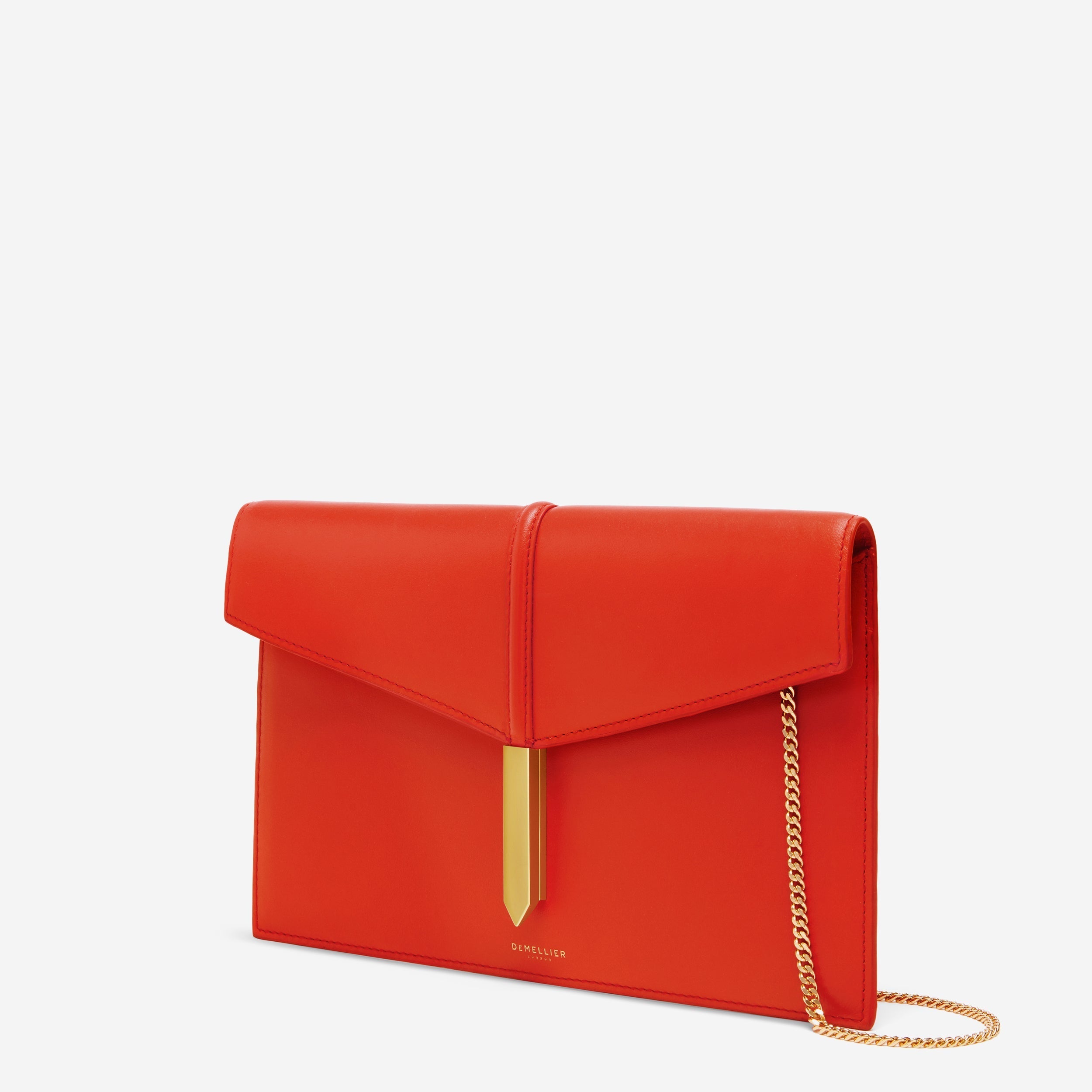 DeMellier The Tokyo Clutch poppy red smooth