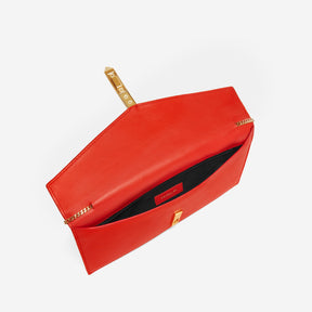 DeMellier The Tokyo Clutch poppy red smooth