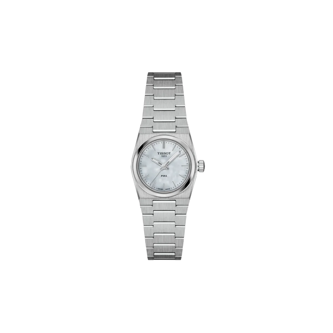 Tissot PRX 25mm White Mother-of-Pearl Dial Stainless Steel Quartz Watch