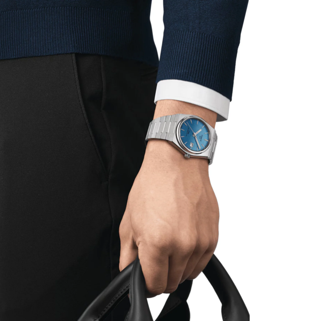 Tissot PRX Men Analog Stainless Steel Watch Navy
