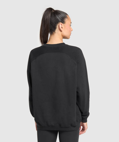 Gymshark Training Oversized Fleece Sweatshirt - Black