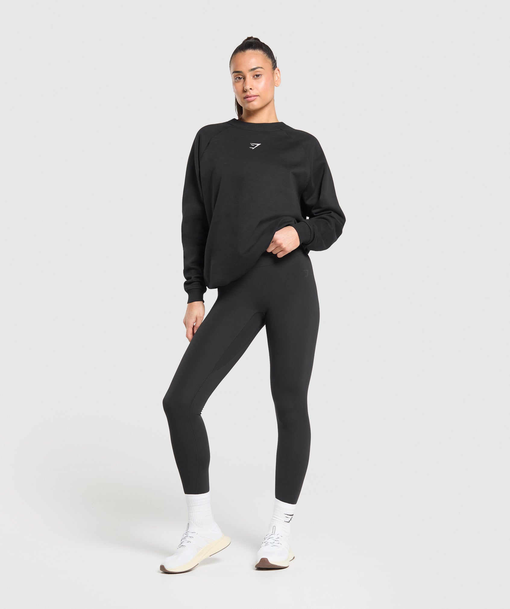Gymshark Training Oversized Fleece Sweatshirt - Black