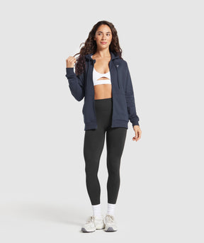 Gymshark Training Fleece Zip Hoodie - Heavy Blue