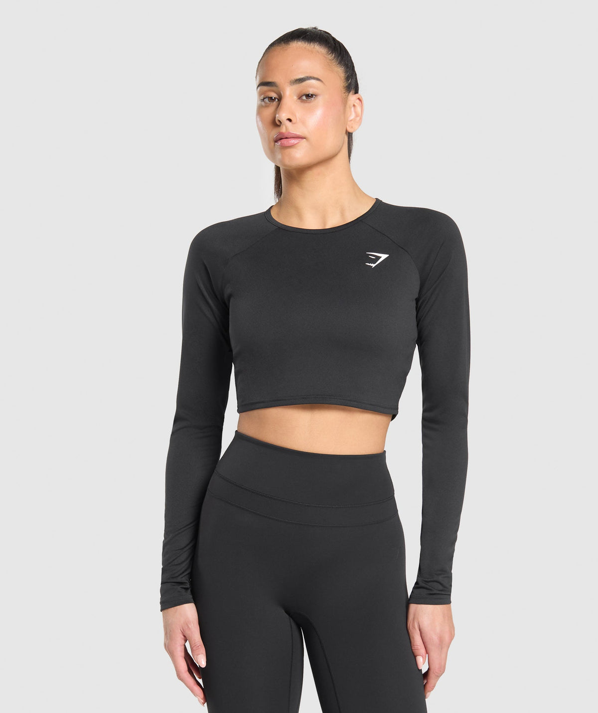 Gymshark Training Long Sleeve Crop Top - Black
