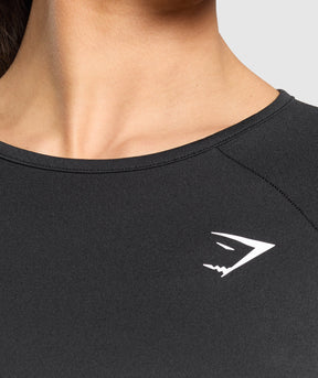 Gymshark Training Long Sleeve Crop Top - Black