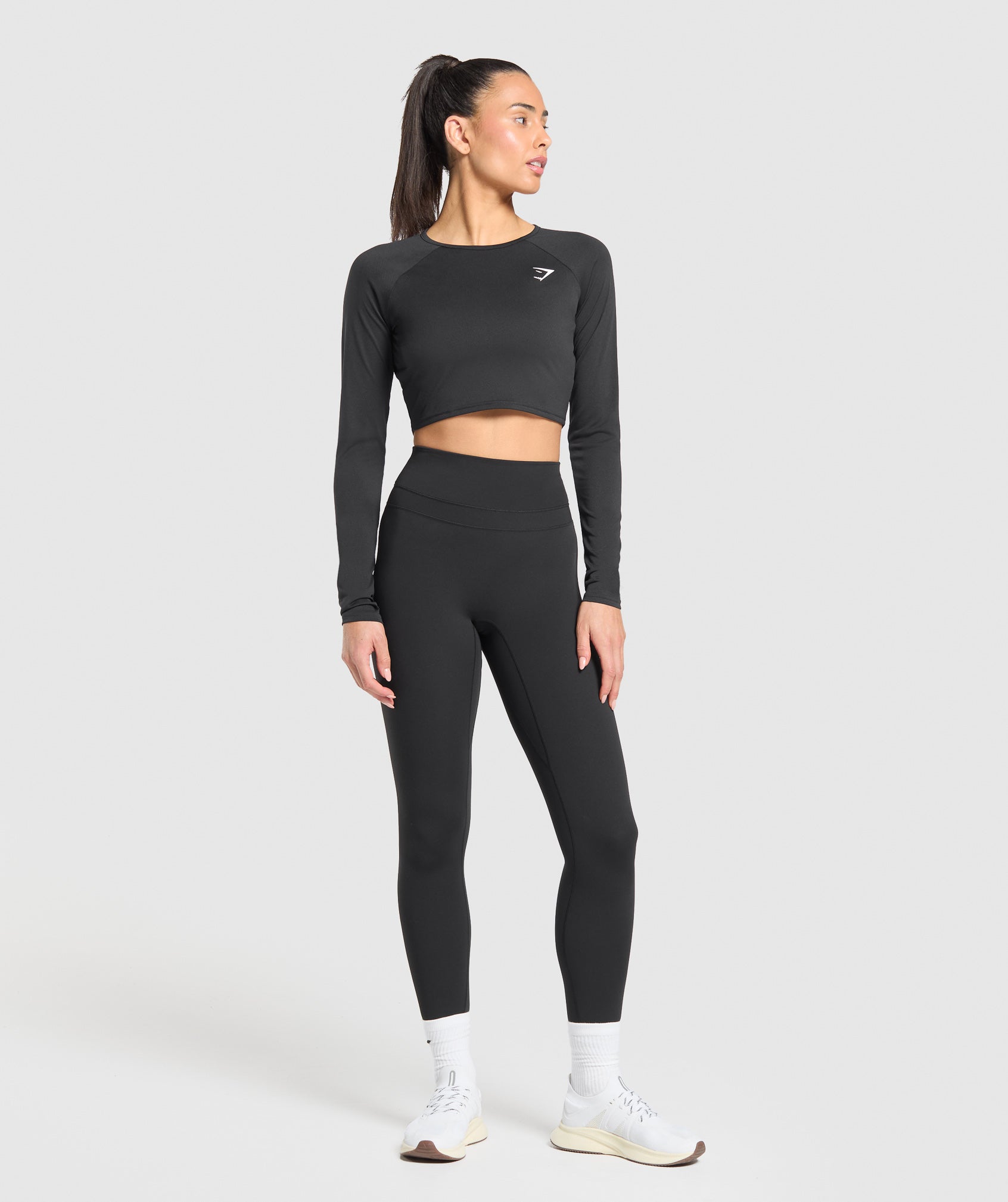 Gymshark Training Long Sleeve Crop Top - Black